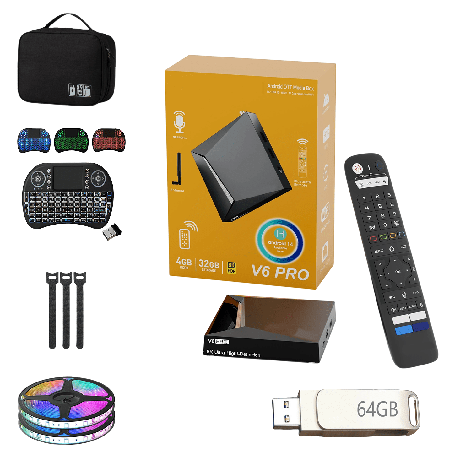 2026 V6PRO New Version Home Theater Systerms 8K HD 32GBwith Voice Control