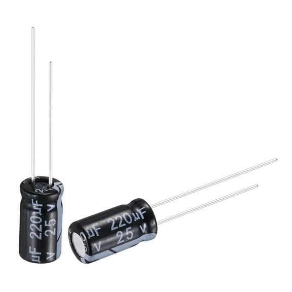 220uF 25V Capacitor, Aluminum Electrolytic Capacitors 105C High Temp 50pcs