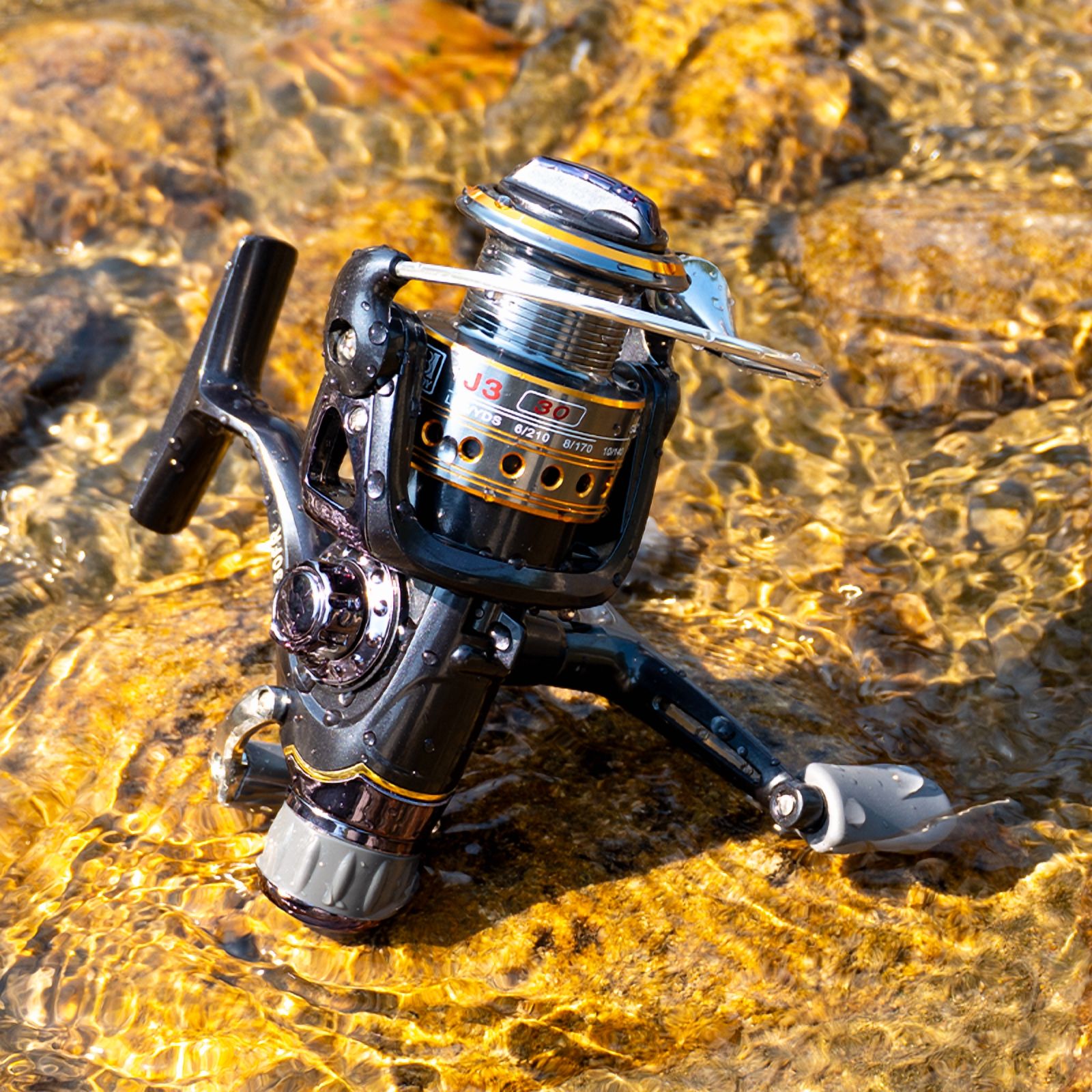 DEUKIO High Quality Fishing Reel Spinning Reel Double Drag 20kg Carretilha Pesca Sea Reel Fishing for Carp Free Spare Spool