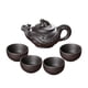 thumbnail image 1 of Juego de té portátil resistente a altas temperaturas, juego de té tradicional chino hecho a mano Negro, 1 of 9