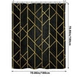 thumbnail image 3 of Cinvoph 71"x71" Shower Curtains Black Geometric Bath Curtains for Bathroom, Decorative Thickened Shower Curtain Liner with 12 Hooks, Water Repellent, Machine Washable, 3 of 6