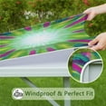 thumbnail image 6 of Colorful Tie Dye Burst Pattern Square Fitted Tablecloth with Elastic Edge,Square Table Cover,Washable Elastic Table Cover for Home Kitchen Party Decor 36"x36", 6 of 6
