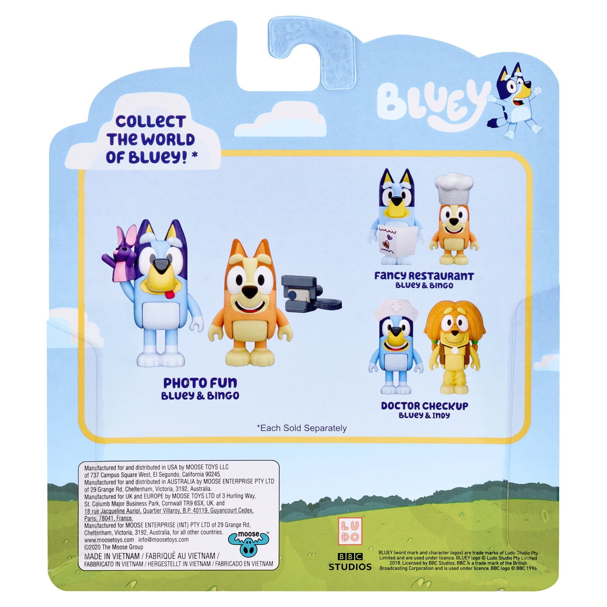 Bluey Photographer, 2-Pack, Bluey & Bingo Articulated Figures