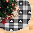 thumbnail image 5 of FMSHPON Hearts On Scottish Cage Xmas Christmas Tree Skirt Stand Mat for Holiday Party Decoration Indoor Outdoor 48 inches, 5 of 6
