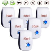 Ultrasonic Pest Repeller, 2020 Upgrade Electronic Plug-in Pest Control Pest Repellent 6 Pack for Rodents, Ants, Cockroaches, Bed Bugs, Mosquitos, Flies, Spiders