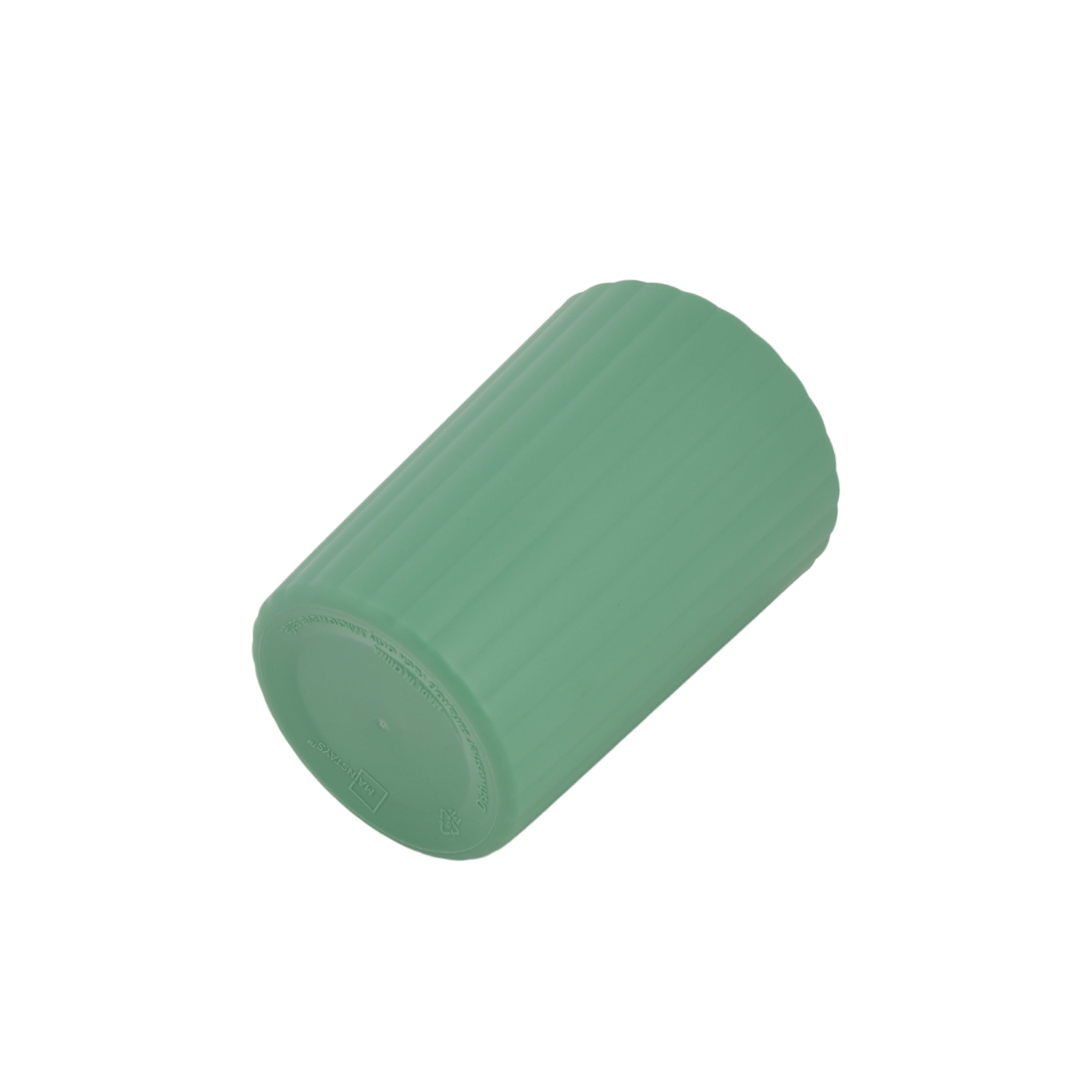 (1 pack) Mainstays - Green Round Plastic Tumbler, Ribbed, 18-Ounce