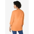thumbnail image 2 of Woman Within Plus Size Perfect Three-Quarter Sleeve V-Neck Tunic, 2 of 5