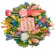 thumbnail image 2 of Cateissary Guirnalda de trasero de conejito ladrón de Pascua con guirnalda de Cruz de Pascua decoración del hogar de boda de primavera adornos de Kits de decoración para fiestas cuatro Cateissary HA003715-04, 2 of 6