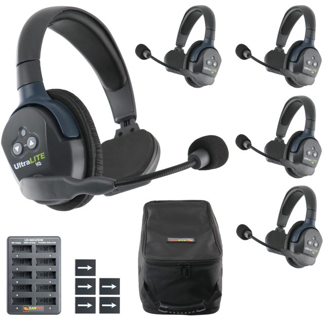 Sistema de comunicación con auriculares de intercomunicación inalámbricos Eartec UL5S