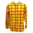 thumbnail image 3 of Woody Striped Shirt Adult Toy Story Movie Costume Button Down Up Sheriff Cowboy, 3 of 6