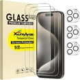 thumbnail image 2 of Triple Pack Screen Protector and Camera Lens Protector for iPhone 15 Pro 6.1-Inch - Tempered Glass Film, 2 of 9