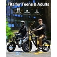 thumbnail image 3 of Electric Bike for Adults, Peak 1500W 28 MPH Fat Tire All-Terrain Electric Motorcycle, Full Suspension Mountain Electric Dirt Bike for Men/ Women Black & Gray, 3 of 9