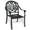 thumbnail image 4 of DUOSONG Cast Aluminum Patio Dining Chair 2Pcs With Black Frame And Cushions In Random Colors Black Aluminium Garden & Outdoor Outdoor & Patio Furniture Patio Seating, 4 of 9