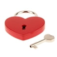 thumbnail image 1 of Riwesomey Candados en forma de corazón Vintage estilo antiguo Mini candados con cerradura de llave para viaje boda joyero diario libro maleta Herramientas y ferretería rojo Riwesomey JJ18421-03, 1 of 4