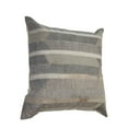 thumbnail image 6 of LR Home Wayne Gray/Tan Striped Wool and Faux Fur Blend Pillow Cover, 6 of 9