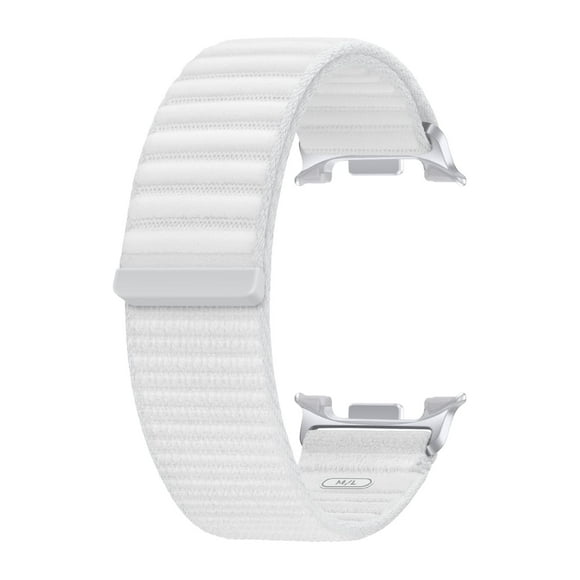 Correa de reloj para Samsung Galaxy Watch 8, tela de nailon, blanca, M/L