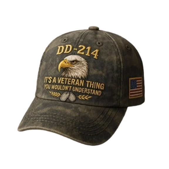 WJJIAO DD 214 This is a Veterans' Matter Hat,Military Service Baseball Cap for Men, Patriotic Veteran Day Gifts