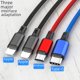 thumbnail image 4 of Cable de datos tejido uno a cuatro para el tipo-c regalo de carga cuatro en uno del cable de carga rápida de Android de Apple, 4 of 5