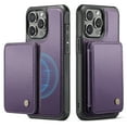 thumbnail image 2 of Dteck Wallet Case for iPhone 15 Pro Max,Luxury Leather Detachable Credit Card Holder Slot Magnetic Pocket Case RFID Blocking Shockproof Kickstandv Cover for iPhone 15 Pro Max,Purple, 2 of 10