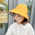 thumbnail image 3 of FZFLZDH Kids Sun Hat, UPF 50+UV Sun Protection Hats, Double Sides Wide Brim Breathable Bucket Hat, Adjustable Summer Outdoor Beach Play Hat for 3-8 Years Old Kids, Yellow, 3 of 8