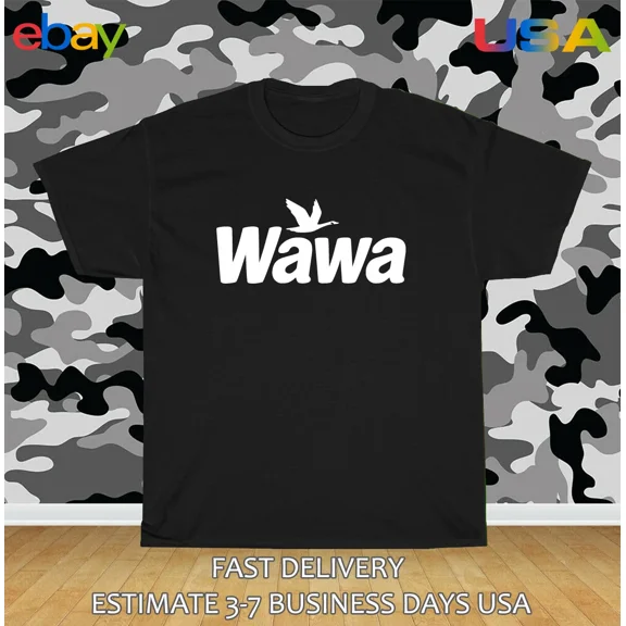 RARE Wawa Ultimate Convenience Store Logo Men's T-Shirt American Size T-Shirt