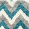 thumbnail image 4 of SAFAVIEH Willis Zigzag Stripes Kids Shag Area Rug, Ivory/Blue, 5'3" x 7'6", 4 of 6