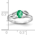 thumbnail image 2 of Primal Gold 14 Karat White Gold 6x4mm Oval Emerald Ring, 2 of 4