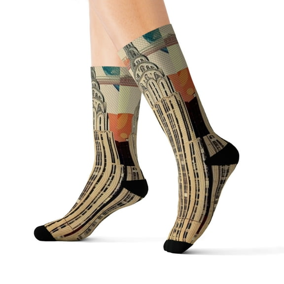 New York Nightlife Wanderlust Adventure Socks