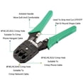 thumbnail image 2 of Techno Earth Crimper Tester Connector Kit Network Tool Set RJ45 RJ11 100 Plugs, 2 of 5