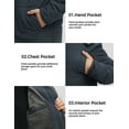 thumbnail image 5 of WenVen Men's Winter Coat Hooded Puffer Jacket Waterproof Insulated Jacket Charcoal XL, 5 of 12