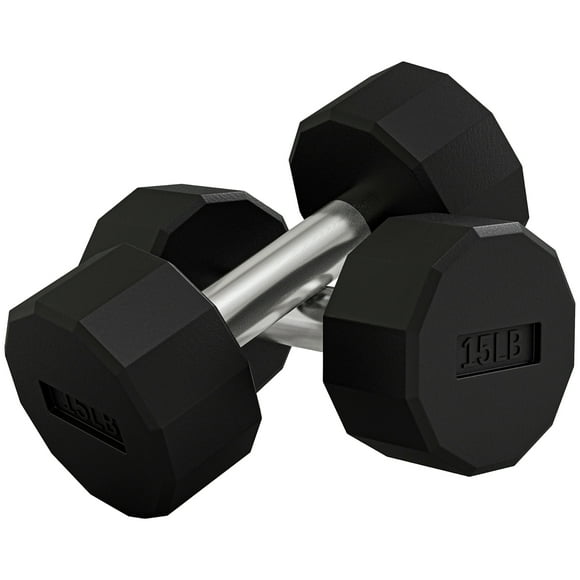 Soozier Weights Dumbbells Set with Non-Slip Grip for Home Gym, 2 x 15lbs