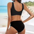 thumbnail image 4 of Sngxgn Women Swimsuit Bikini Set Two Piece Bathing Suit Strappy Side with Spaghetti Straps(Black,XL), 4 of 8
