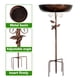 thumbnail image 4 of Baño de hierro para pájaros de jardín con poste de altura ajustable | Comedero y bebedero para pájaros de exterior | Cuenca de 30 cm de diámetro | 3 varillas extraíbles para una fácil instalación, 4 of 7
