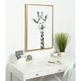 thumbnail image 5 of Kate and Laurel Sylvie Giraffe Animal Print Black and White Portrait Framed Canvas Wall Art by Simon Te Tai, 23x33 Gold, 5 of 5