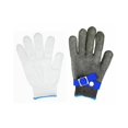 thumbnail image 1 of Guante de Carnicero TUNC en Cota de Malla Acero Inoxidable Resistente a Cortes Azul Alto Rendimiento Talla S, 1 of 5