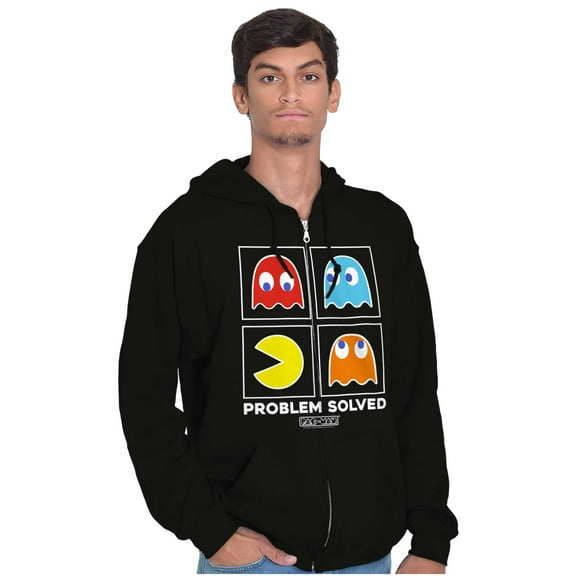 Problem Solved Pacman Zip Up Hoodie Men's Women's Brisco Brands S