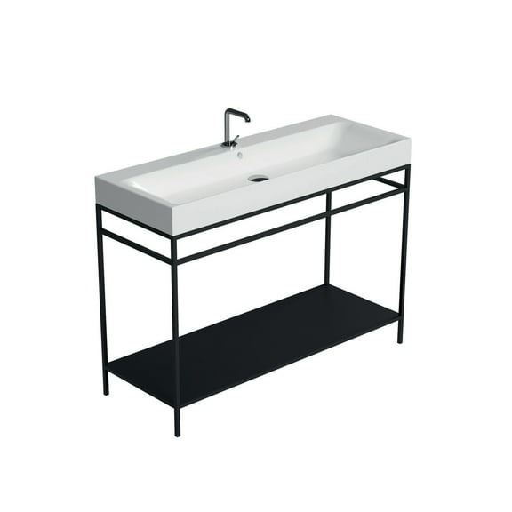 Ws Bath Collections Cento 3534 9245.31 Cento 47-3/16" Rectangular Brass And Ceramic