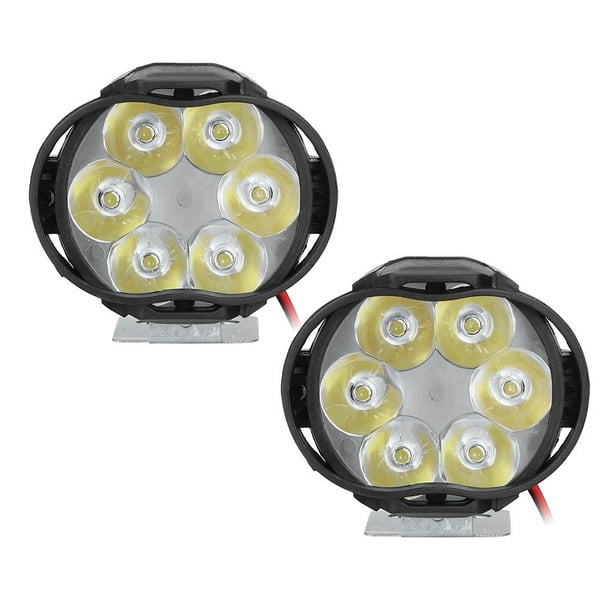 Rdeghly 2 pièces 6 LED spot antibrouillard moto phare universel étanche  avant lampe 12 V, projecteur, LED spot antibrouillard 