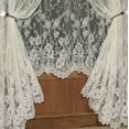 thumbnail image 4 of Roses Ivory Lace Window Treatment; Scallop and 38L Swag Valances, 1-63L, 2-84L Panels Set, 4 of 5