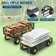 thumbnail image 3 of QinaQin 900 LB Capacity Garden Cart, Utility Wagon with Removable Mesh Sides, Pneumatic Tires and Adjustable Handle, 3 of 8