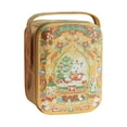 thumbnail image 2 of Christmas Biscuits Tin Empty Tin With Lid Metal Storage Jar Cookie Box Candy Container Gift Tin Portable Metal Box for Holiday Baking Storage,1X Portable Metal Box, 2 of 3