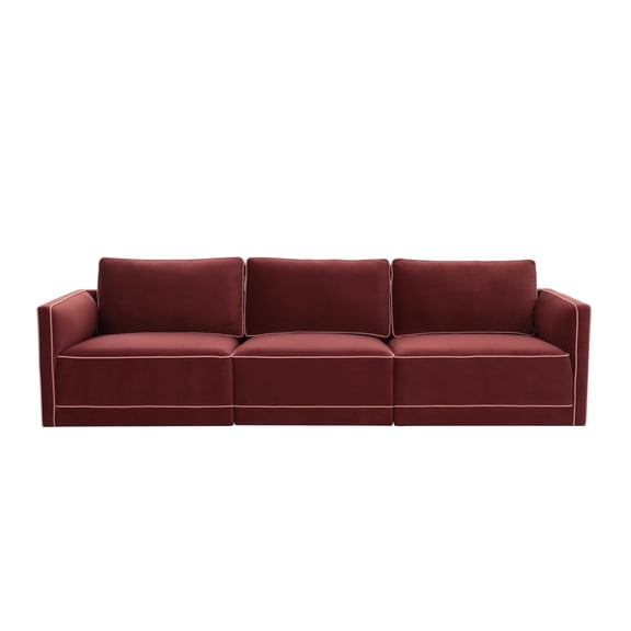Tov Furniture Willow Berry Red Modular Sofa