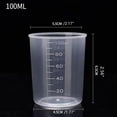 thumbnail image 3 of WWS-5 Pack Measuring Cup Set,3.4 Oz (100 Ml) Transparent Plastic Liquid Measuring Cups BPA Free Baking,Rice,Lab,Cooking,Mixing&Measuring Cups High Temperature Resistant, 3 of 4