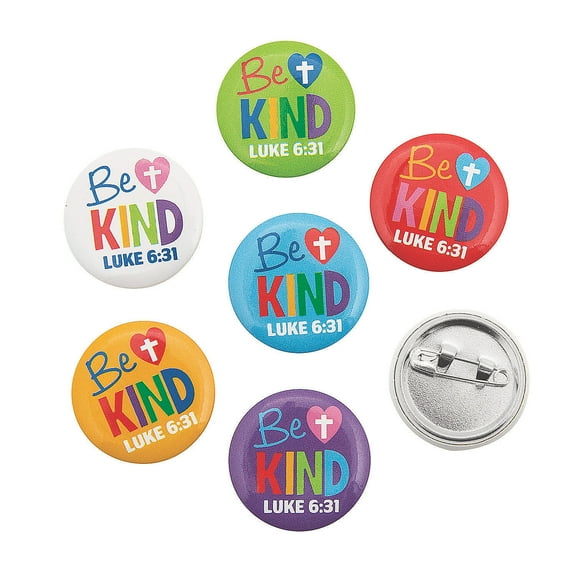 Be Kind Mini Buttons - Party Favors - 48 Pieces