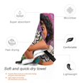 thumbnail image 4 of Toalla de playa Encanto, suave, ligera, de secado rápido, absorbente, grande, para baño, para niños y adultos, para viajes, natación, playa, gimnasio, camping, yoga, 27,5 x 55 pulgadas, 4 of 8