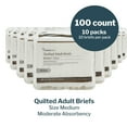 thumbnail image 3 of Wings Extra Quilted Adult Incontinence Brief M Moderate Absorbency Quilted, 65033, 43, 100 Ct, 3 of 8