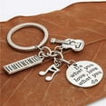 thumbnail image 5 of IDEANATEGRATE Music Themed Guitar Keychain Charm 1Pc Silver for Coworkers and Teachers, 5 of 8