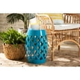 thumbnail image 5 of Baxton Studio Branson Table d'Appoint Extérieur Moderne et Contemporain en Métal Bleu Fini, 5 of 5