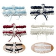 thumbnail image 5 of Wedding Bridal Legs Garter Set Bridal Garters Lace Belt Pink, 5 of 5
