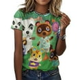 thumbnail image 3 of Animal Crossing Womens T-shirts Crewneck Shirts Blouse Short Sleeve Tee Shirts Girls Tops L, 3 of 8
